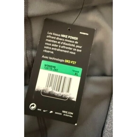 NWT Nike Dri-Fit Womens Athletic Skort In Gray Size XL US Open Activewear Tennis - Picture 5 of 5